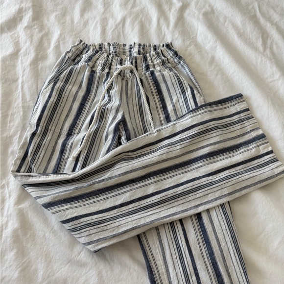 Roxy Blue and White Striped Pants - Picture 3 of 7